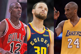 Michael Jordan, Stephen Curry, Kobe Bryant