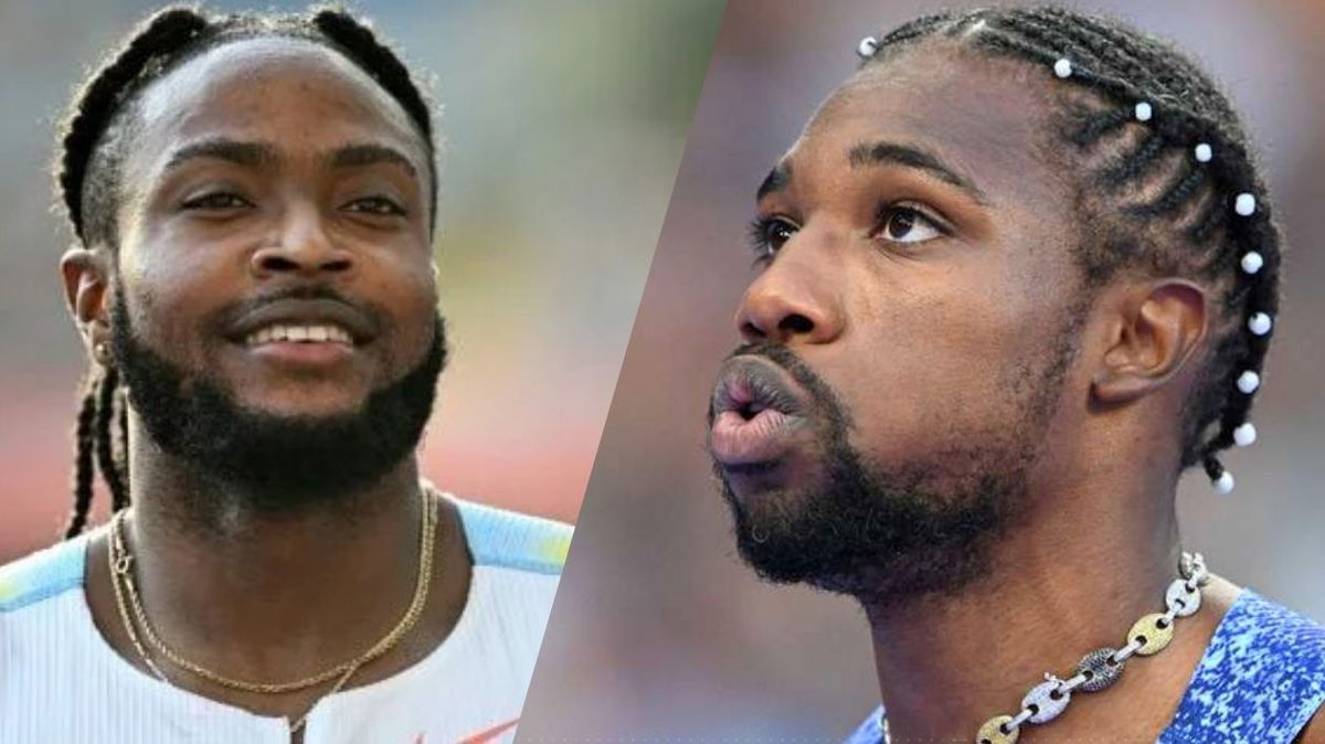 Noah Lyles vs Kishane Thompson race