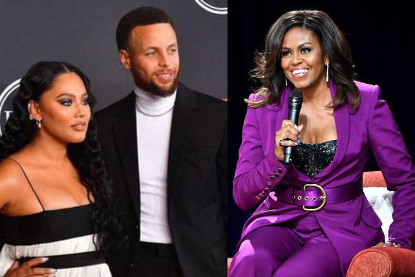 Ayesha and Stephen Curry, Michelle Obama