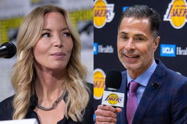 Jeanie Buss,  Rob Pelinka