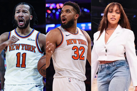Jalen Brunson, Karl-Anthony Towns, Jordyn Woods