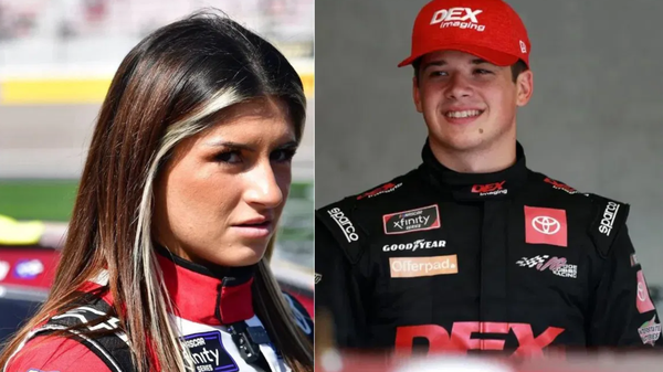 Hailie Deegan and Harrison Burton