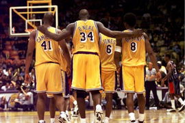 Elden Campbell Shaquille O'Neal Kobe Bryant