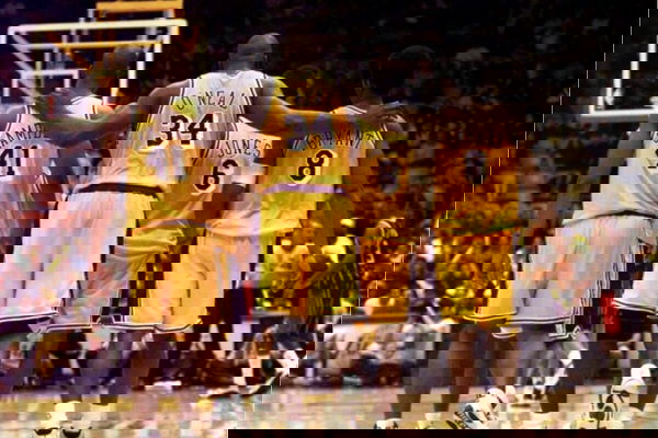 Elden Campbell Shaquille O&#8217;Neal Kobe Bryant