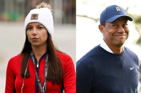 Erica Herman and Tiger Woods