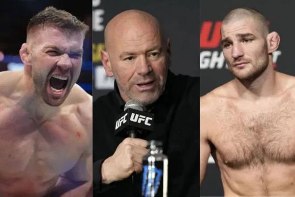 Dricus Du Plessis, Dana White and Sean Strickland