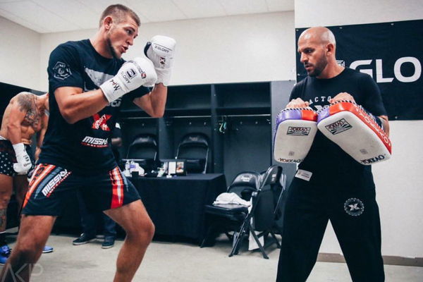 Dustin Jacoby and his coach Marc Montoya