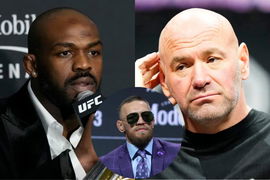 Jon Jones, Dana White and Conor McGregor