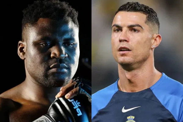 Francis Ngannou and Cristiano Ronaldo