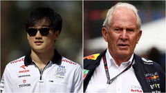 Yuki Tsunoda and Helmut Marko