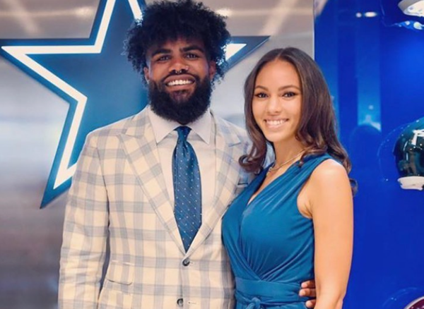 Ezekiel Elliott and Girlfriend Halle Woodard