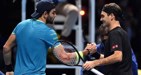 Mateo Berrettini and Roger Federer