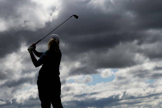 Female golfer