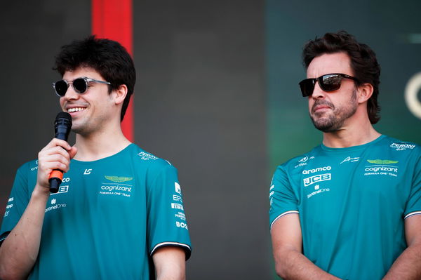 Lance Stroll and Fernando Alonso