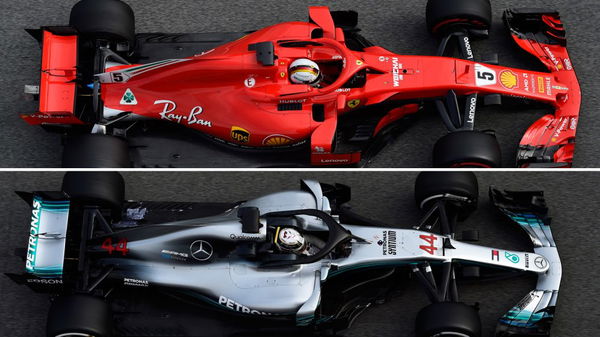 Ferrari vs Merc China 2019