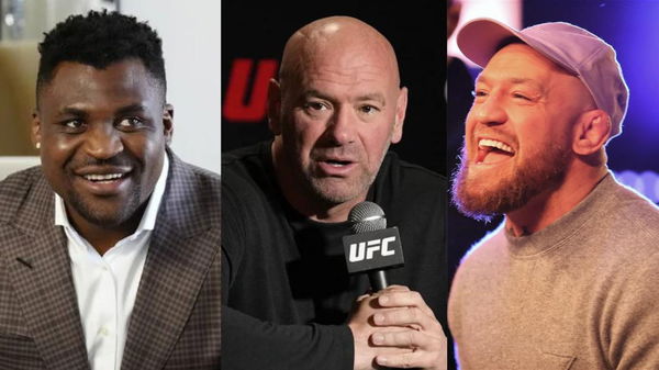 Francis Ngannou, Dana White and Conor McGregor