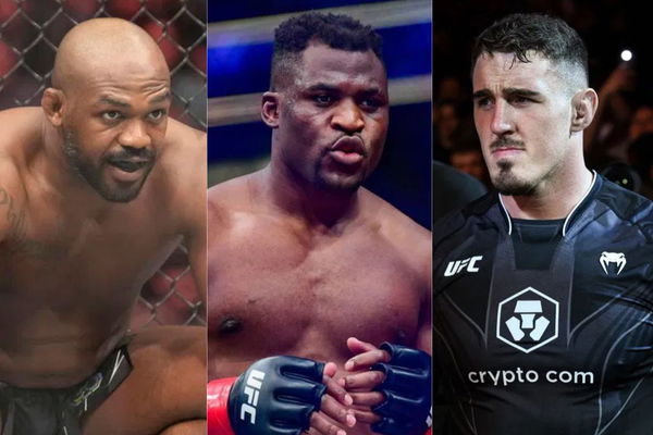 Francis Ngannou, Tom Aspinall and Jon Jones