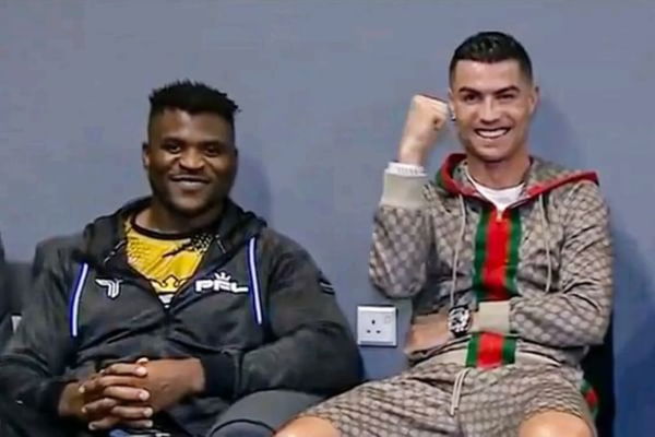 Francis Ngannou and Cristiano Ronaldo