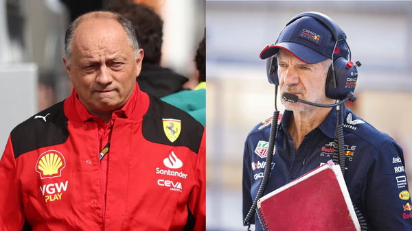 Frederic Vasseur (L) and Adrian Newey (R)