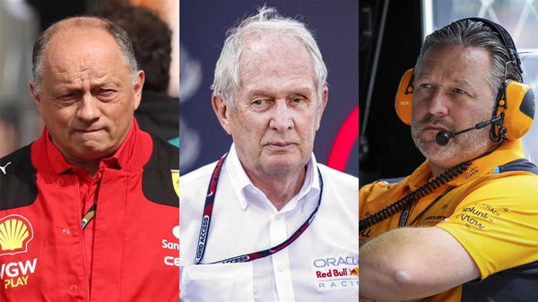 Frederik Vasseur, Helmut Marko, and Zak Brown