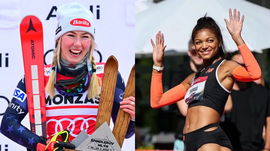 Gabby Thomas and Mikaela Shiffrin