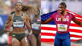 Gabby Thomas and Noah Lyles