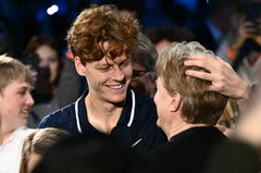 Jannik Sinner with father