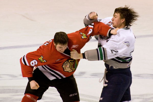 Generic fight of a NHL match