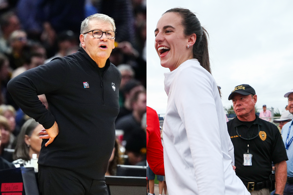 Geno Auriemma and Caitlin Clark