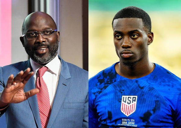 George Weah and Tim Weah