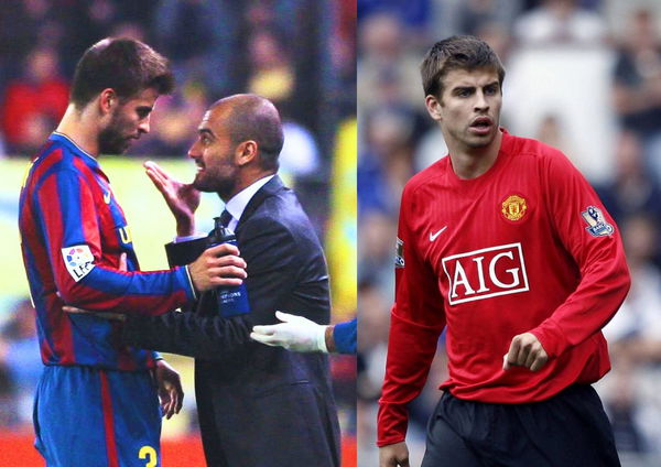 Gerard Pique Pep Guardiola and Manchester United