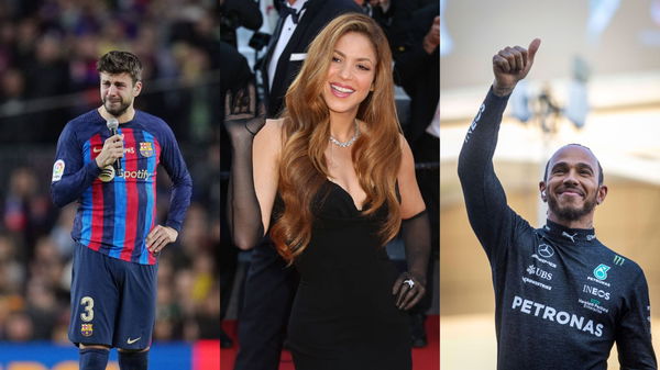 Gerard Pique Shakira Lewis Hamilton