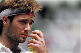French Open Roland-Garros in Paris, France in May, 1990.