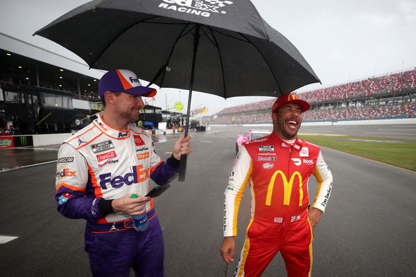 Denny Hamlin and Bubba Wallace