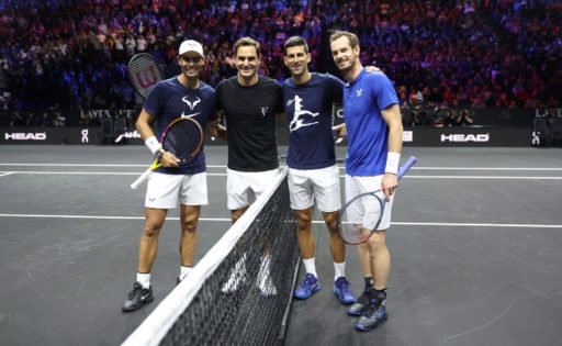 Rafael Nadal, Roger Federer, Novak Djokovic and Andy Murray