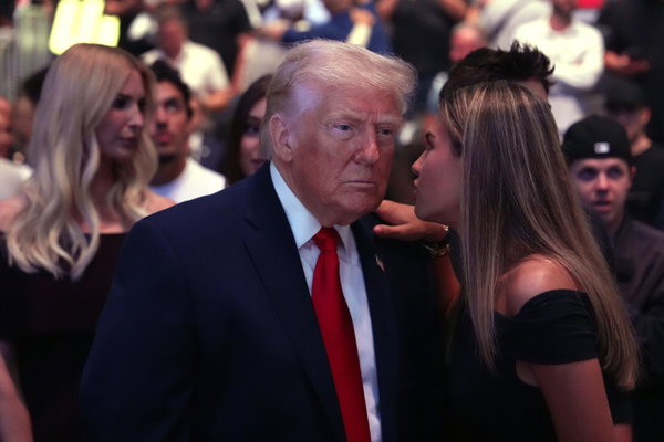 President Trump Attends UFC Fight At Kaseya Center In Miami