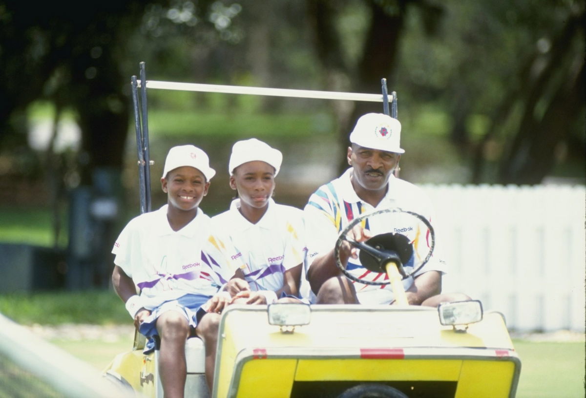 Richard Williams with Venus Williams and Serena Williams