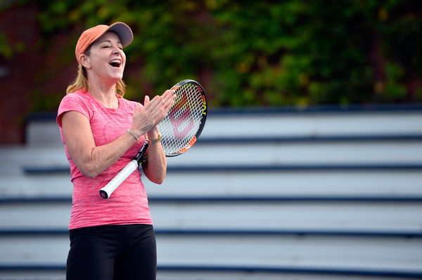 Chris Evert Hosts Tennis Clinic