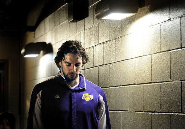 DENVER, CO. MAY 29, 2009??Lakers Pau Gasol walks through the tunnel to the court before a game agai