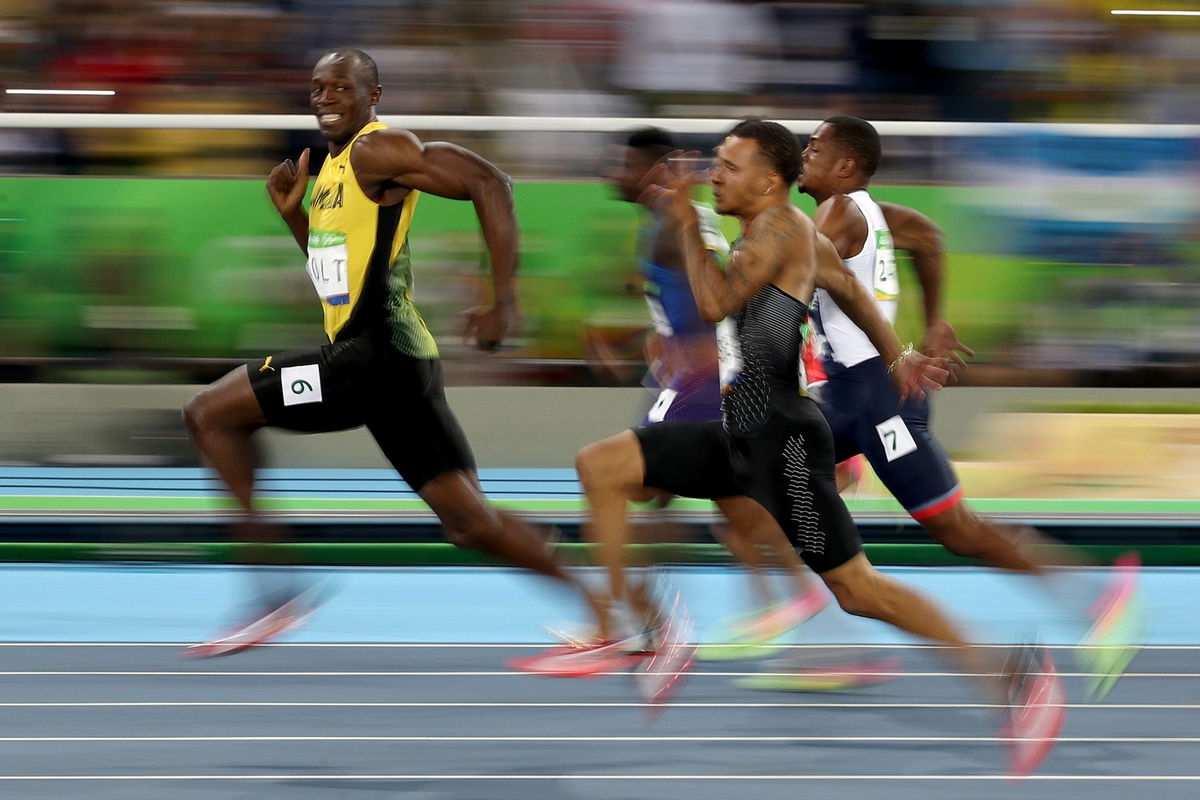 usain bolt running after chicken