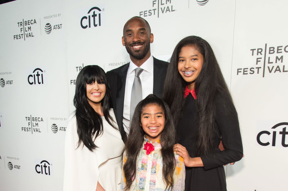 Kobe Bryant with family