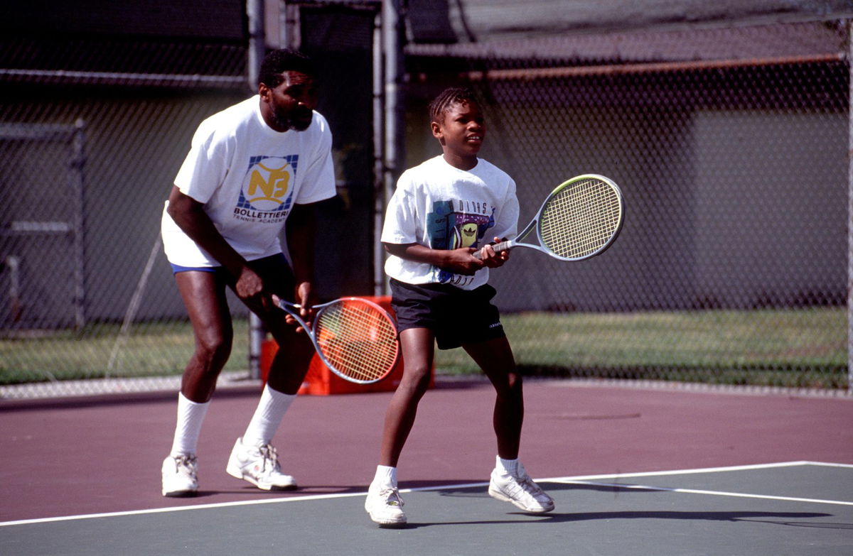 Richard Williams and Serena Williams