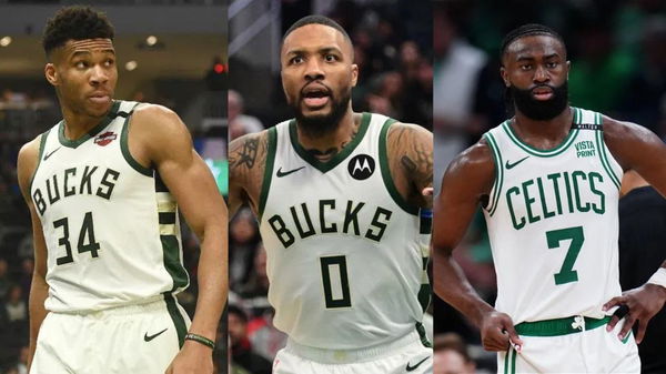 Giannis Antetokounmpo Damian Lillard jaylen Brown