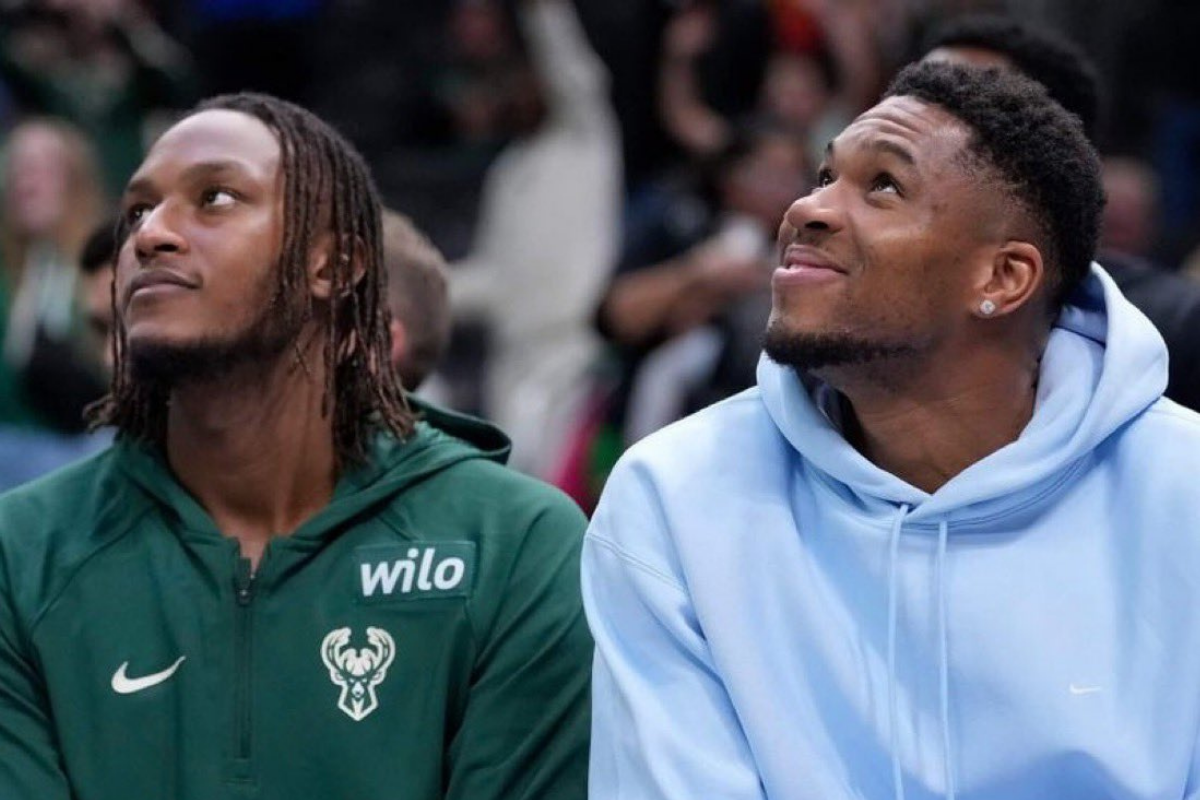Giannis Antetokounmpo and Myles Turner