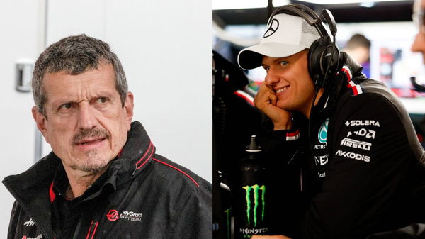 Guenther Steiner and Mick Schumacher