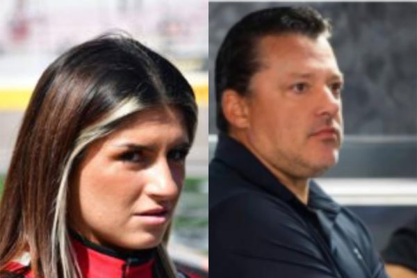 Hailie Deegan and Tony Stewart