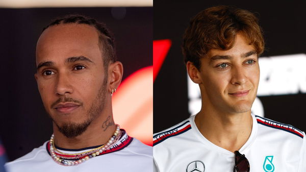 Lewis Hamilton and George Russell