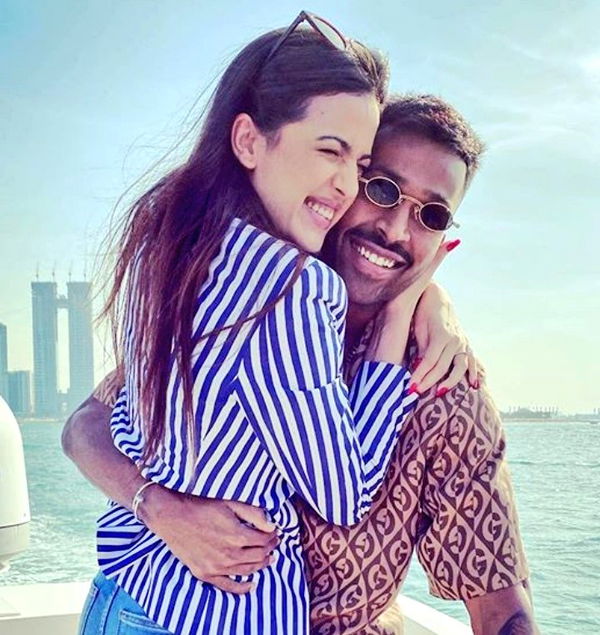 Hardik Pandya with Natasha Stankovic