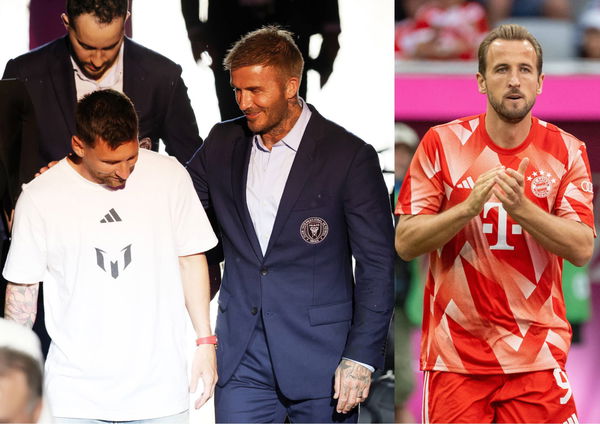 Harry Kane David Beckham and Lionel Messi