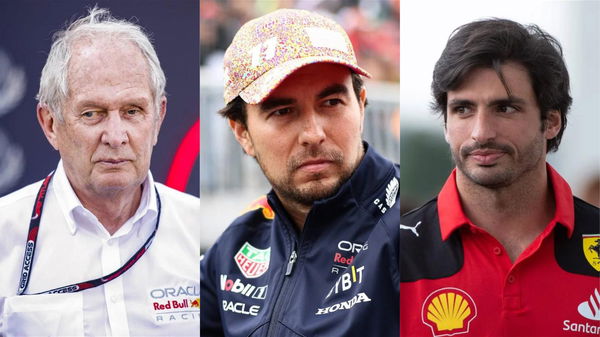 Helmut Marko, Sergio Perez, and Carlos Sainz